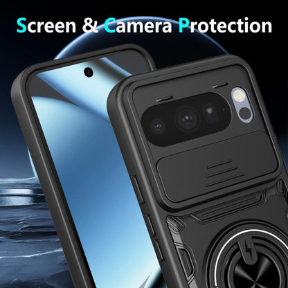 Multifunctional Sliding Camshield Ring Holder Phone Case, For Google Pixel 10 Pro XL, For Google Pixel 10 / 10 Pro