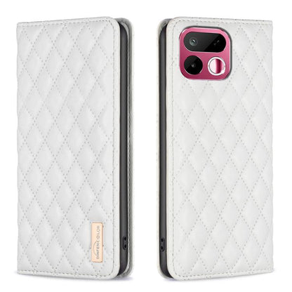Diamond Lattice Magnetic Leather Flip Phone Case, For Realme 16T 5G