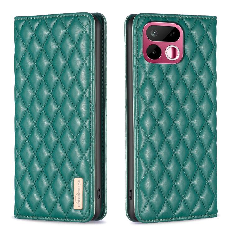 Diamond Lattice Magnetic Leather Flip Phone Case, For Realme 16T 5G