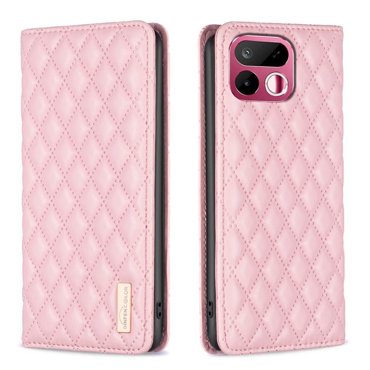 Diamond Lattice Magnetic Leather Flip Phone Case, For Realme 16T 5G