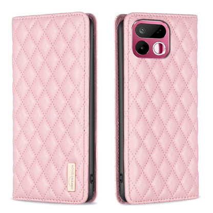 Diamond Lattice Magnetic Leather Flip Phone Case, For Realme 16T 5G