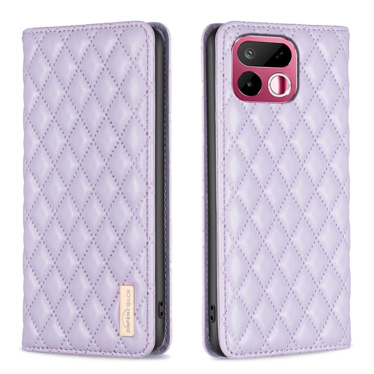 Diamond Lattice Magnetic Leather Flip Phone Case, For Realme 16T 5G
