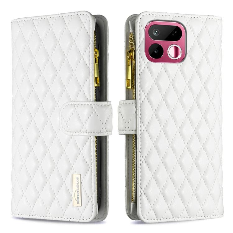 Diamond Lattice Zipper Wallet Leather Flip Phone Case, For Realme 16T 5G