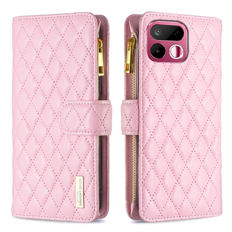 Diamond Lattice Zipper Wallet Leather Flip Phone Case, For Realme 16T 5G