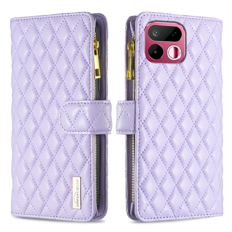 Diamond Lattice Zipper Wallet Leather Flip Phone Case, For Realme 16T 5G
