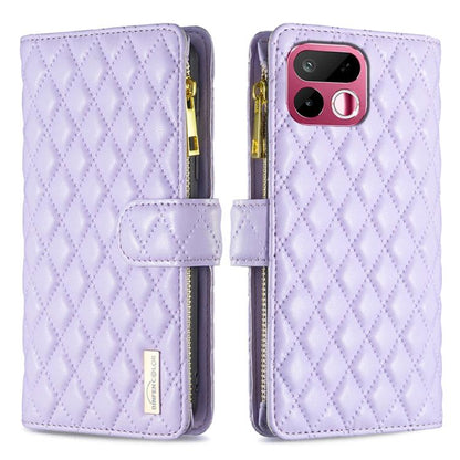 Diamond Lattice Zipper Wallet Leather Flip Phone Case, For Realme 16T 5G