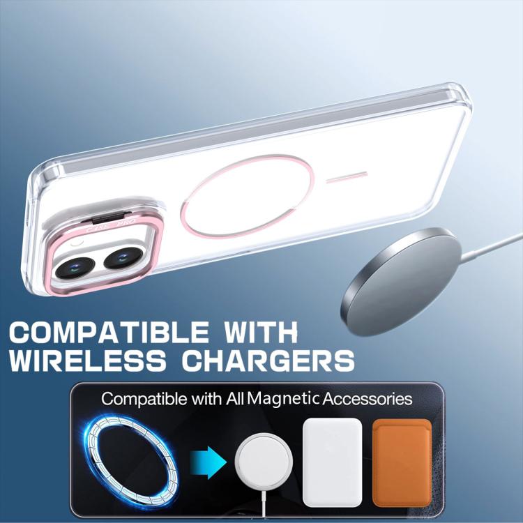 Bright Color Clear MagSafe Lens Frame Holder Phone Case, For Tecno Spark Go 3