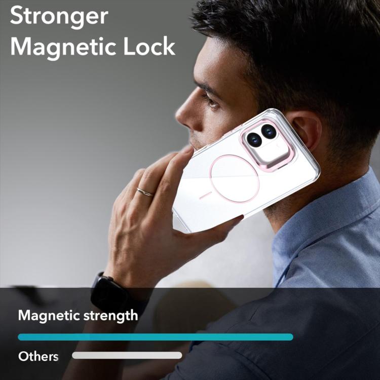 Bright Color Clear MagSafe Lens Frame Holder Phone Case, For Tecno Spark Go 3