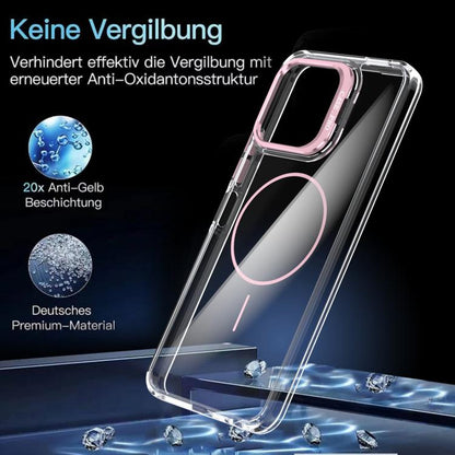 Bright Color Clear MagSafe Lens Frame Holder Phone Case, For Tecno Spark Go 3