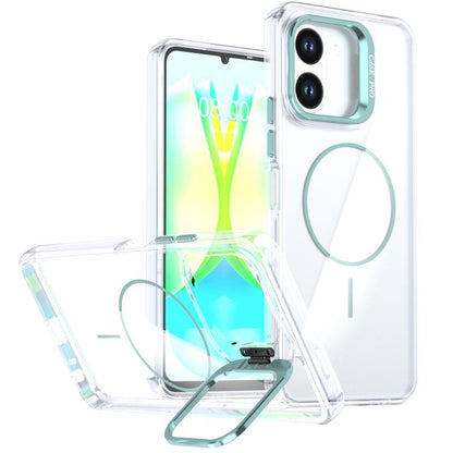 Bright Color Clear MagSafe Lens Frame Holder Phone Case, For Tecno Spark Go 3