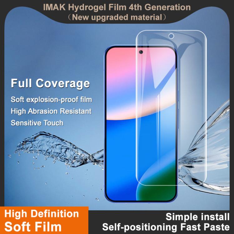 imak 4th Generation Full Coverage Screen Hydrogel Film, Support Fingerprint Unlocking, For Google Pixel 11 Pro XL, For Google Pixel 11 / Pixel 11 Pro