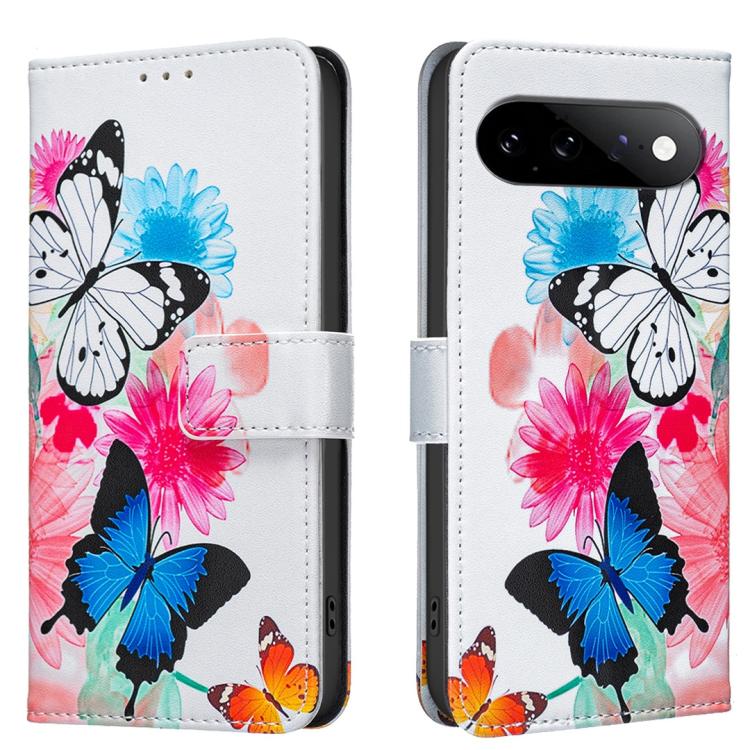 Colored Drawing Pattern Vegan Leather Phone Case, For Google Pixel 11 / 11 Pro