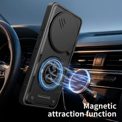 Multifunctional Sliding Camshield Ring Holder Phone Case, For Redmi Note 15 Pro+ 5G Global 163.3mm, For Redmi Note 15 4G / 5G Global 164mm, For Redmi Note 15 Pro 4G Global 163.2mm, For Redmi Note 15 Pro 5G Global 163.6mm