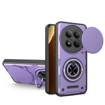 Multifunctional Sliding Camshield Ring Holder Phone Case, For Redmi Note 15 Pro+ 5G Global 163.3mm, For Redmi Note 15 4G / 5G Global 164mm, For Redmi Note 15 Pro 4G Global 163.2mm, For Redmi Note 15 Pro 5G Global 163.6mm