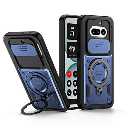 Ring Holder Lens Slide Cover Phone Case, For Nothing Phone 4a Pro, For Nothing Phone 4a