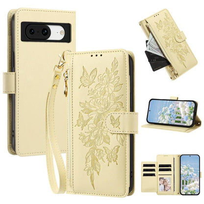 Butterfly Flower Zipper Wallet Vegan Leather Phone Case with Strap, For Google Pixel 9 Pro XL / 10 Pro XL, For Google Pixel 11 Pro XL, For Google Pixel 11 / 11 Pro, For Google Pixel 10a, For Google Pixel 10 / 10 Pro / 9 Pro, For Google Pixel 8 Pro     ...