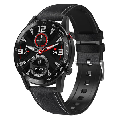 1.3 inch Touch Screen Dual-mode Bluetooth Smart Watch, Support Sleep Monitor / Heart Rate Monitor / Blood Pressure Monitoring, Black Leather Strap