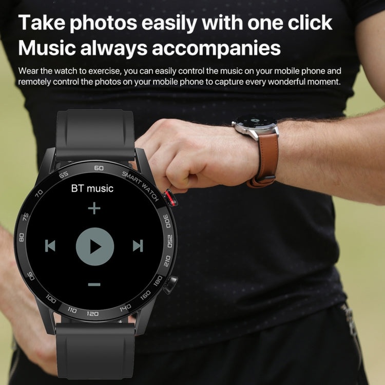 1.3 inch Touch Screen Dual-mode Bluetooth Smart Watch, Support Sleep Monitor / Heart Rate Monitor / Blood Pressure Monitoring, Black Leather Strap