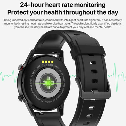 1.3 inch Touch Screen Dual-mode Bluetooth Smart Watch, Support Sleep Monitor / Heart Rate Monitor / Blood Pressure Monitoring, Black Leather Strap