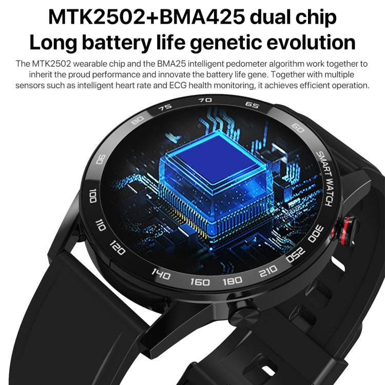 1.3 inch Touch Screen Dual-mode Bluetooth Smart Watch, Support Sleep Monitor / Heart Rate Monitor / Blood Pressure Monitoring, Black Leather Strap