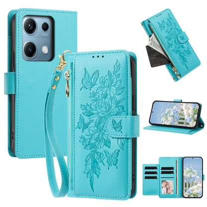 Butterfly Flower Zipper Wallet Vegan Leather Phone Case with Strap, For Redmi Turbo 4 Pro 5G / Poco F7 5G, For Redmi Note 14S 4G, For Redmi K80 / K80 Pro, For Redmi Note 14 4G 164mm, For Redmi Note 14 Pro 4G, For Redmi Note 14 4G 163.25mm              ...