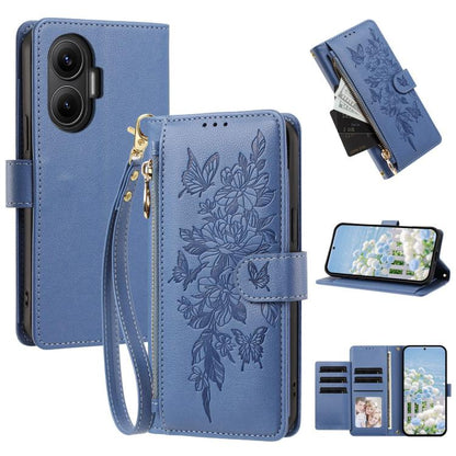 Butterfly Flower Zipper Wallet Vegan Leather Phone Case with Strap, For Redmi Turbo 4 Pro 5G / Poco F7 5G, For Redmi Note 14S 4G, For Redmi K80 / K80 Pro, For Redmi Note 14 4G 164mm, For Redmi Note 14 Pro 4G, For Redmi Note 14 4G 163.25mm              ...