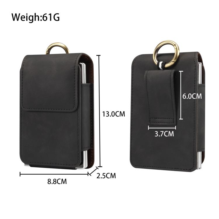Vegan Leather Waist-Hanging Bag For Foldable Phone, Size: 8.8 x 13 x 2.5cm