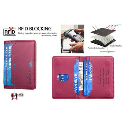 BINFEN COLOR BFK39 Calf Texture Vegan Leather Magnetic Wallet Card Holder