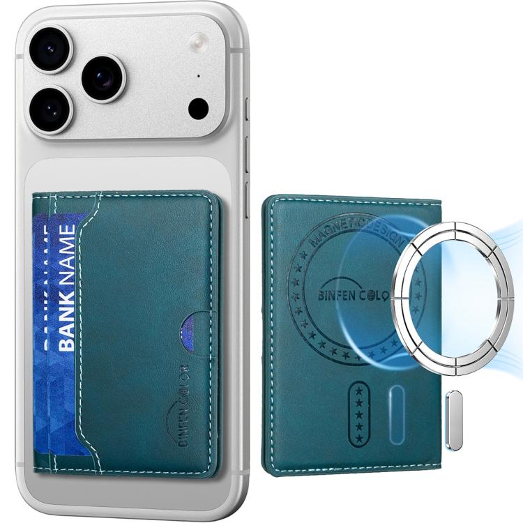 BINFEN COLOR BFK39 Calf Texture Vegan Leather Magnetic Wallet Card Holder