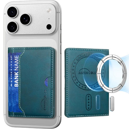 BINFEN COLOR BFK39 Calf Texture Vegan Leather Magnetic Wallet Card Holder
