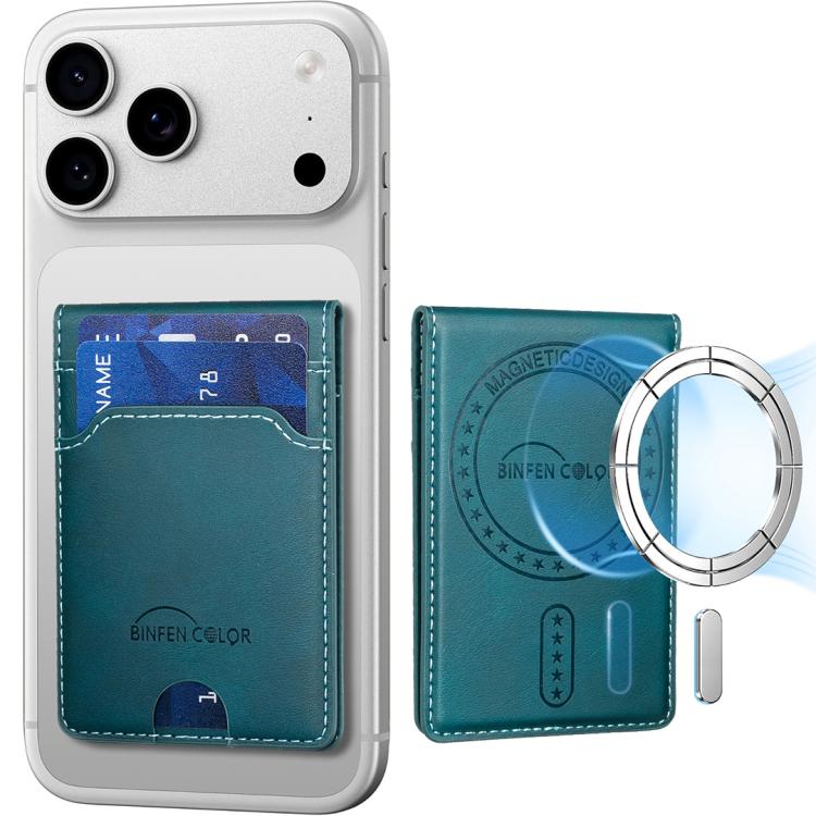 BINFEN COLOR BFK40 Calf Texture Vegan Leather Magnetic Wallet Card Holder