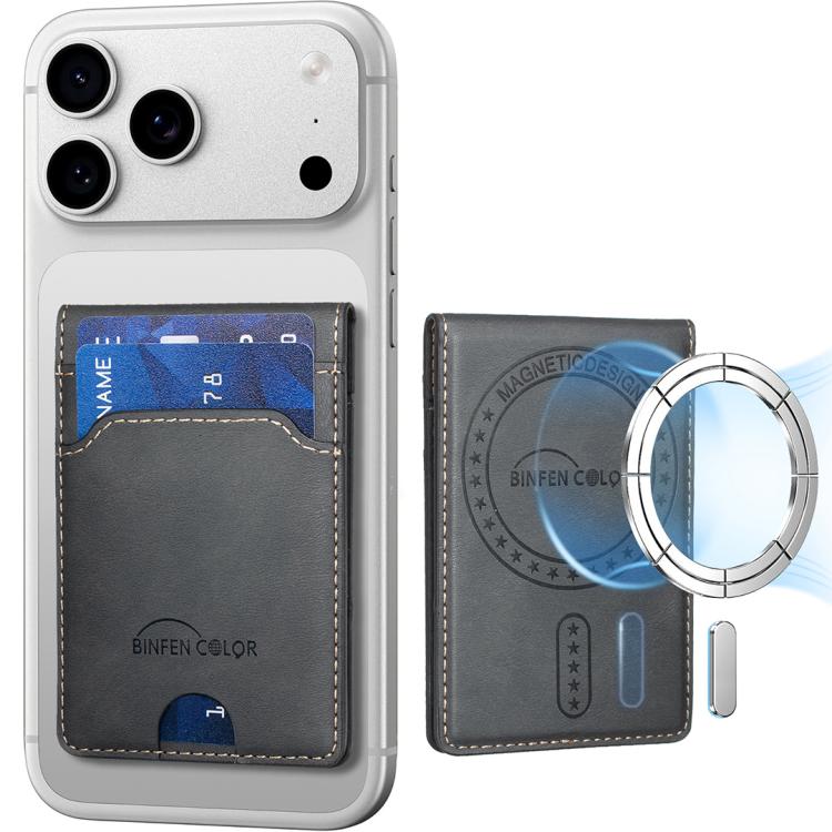 BINFEN COLOR BFK40 Calf Texture Vegan Leather Magnetic Wallet Card Holder