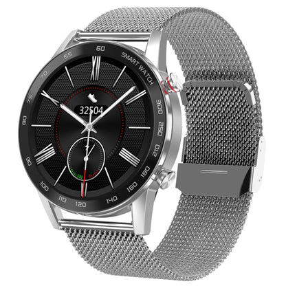 1.3 inch Touch Screen Dual-mode Bluetooth Smart Watch, Support Sleep Monitor / Heart Rate Monitor / Blood Pressure Monitoring, Silver Milanese Strap