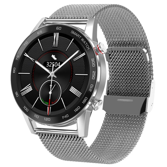 1.3 inch Touch Screen Dual-mode Bluetooth Smart Watch, Support Sleep Monitor / Heart Rate Monitor / Blood Pressure Monitoring, Silver Milanese Strap