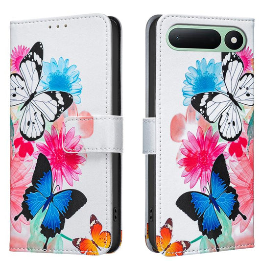 Colored Drawing Pattern Vegan Leather Phone Case, For Tecno Spark 50 5G