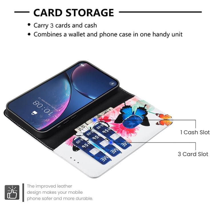 Colored Drawing Pattern Vegan Leather Phone Case, For Tecno Spark 50 5G