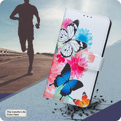 Colored Drawing Pattern Vegan Leather Phone Case, For Tecno Spark 50 5G