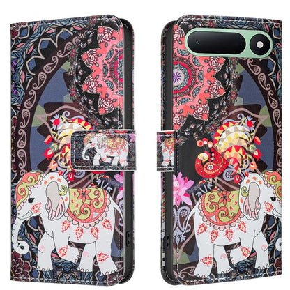 Colored Drawing Pattern Vegan Leather Phone Case, For Tecno Spark 50 5G