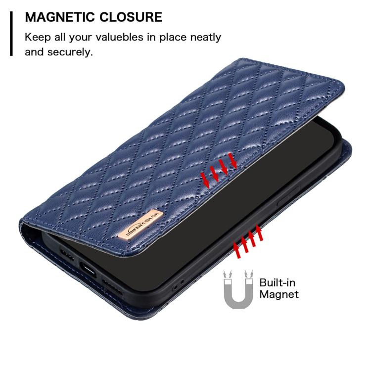 Diamond Lattice Magnetic Leather Flip Phone Case, For Tecno Spark 50 5G