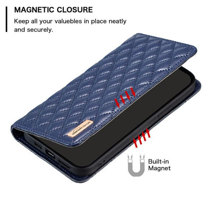Diamond Lattice Magnetic Leather Flip Phone Case, For Tecno Spark 50 5G