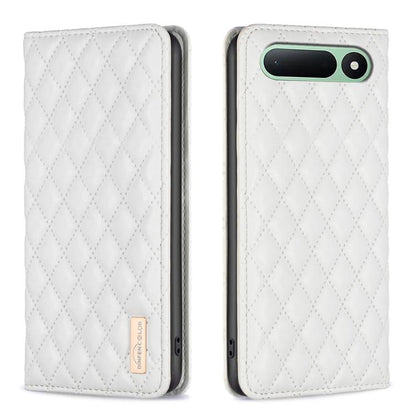 Diamond Lattice Magnetic Leather Flip Phone Case, For Tecno Spark 50 5G