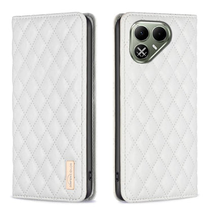 Diamond Lattice Magnetic Leather Flip Phone Case, For Tecno Pova 8 5G, For Tecno Spark 50 5G