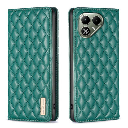 Diamond Lattice Magnetic Leather Flip Phone Case, For Tecno Pova 8 5G, For Tecno Spark 50 5G