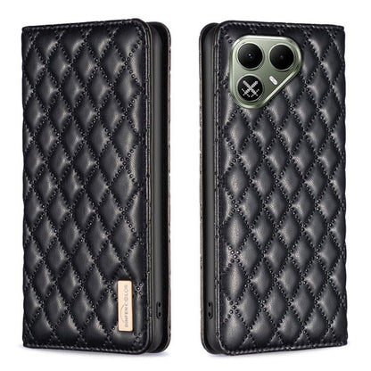 Diamond Lattice Magnetic Leather Flip Phone Case, For Tecno Pova 8 5G, For Tecno Spark 50 5G