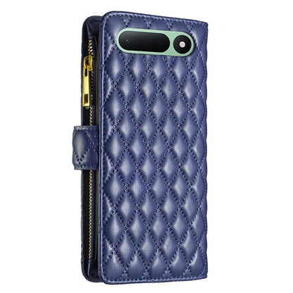 Diamond Lattice Zipper Wallet Leather Flip Phone Case, For Tecno Spark 50 5G
