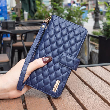 Diamond Lattice Zipper Wallet Leather Flip Phone Case, For Tecno Spark 50 5G