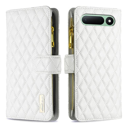 Diamond Lattice Zipper Wallet Leather Flip Phone Case, For Tecno Spark 50 5G