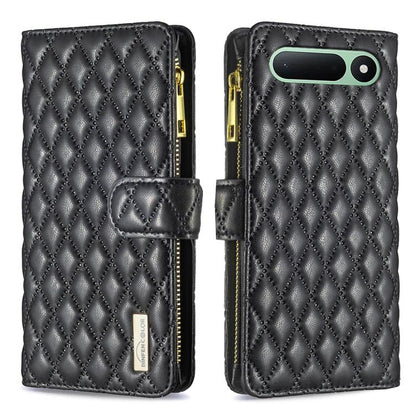 Diamond Lattice Zipper Wallet Leather Flip Phone Case, For Tecno Spark 50 5G