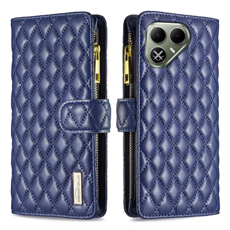 Diamond Lattice Zipper Wallet Leather Flip Phone Case, For Tecno Pova 8 5G, For Tecno Spark 50 5G