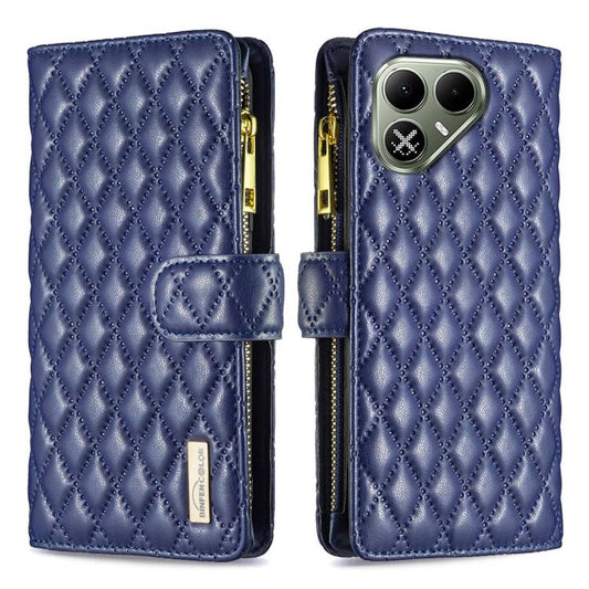 Diamond Lattice Zipper Wallet Leather Flip Phone Case, For Tecno Pova 8 5G, For Tecno Spark 50 5G